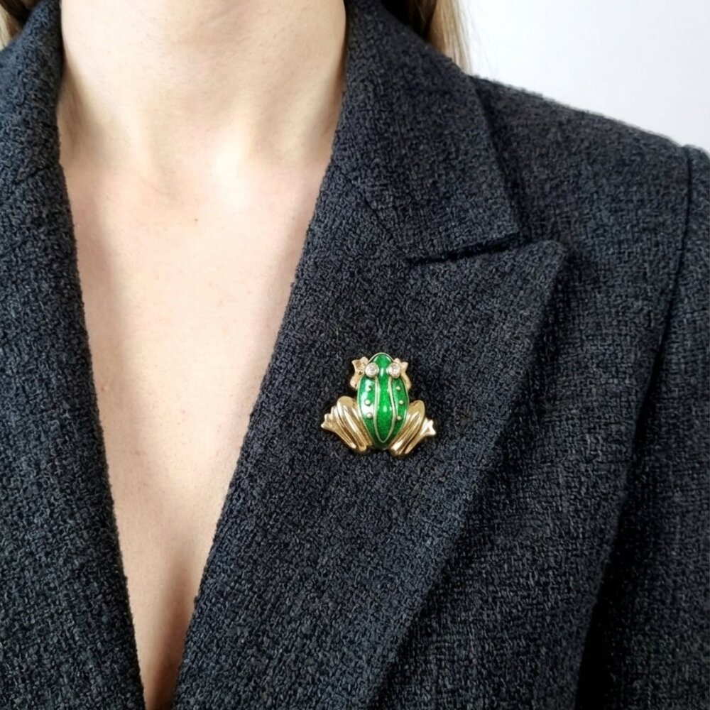 Vintage Avon Nature's Garden Tack Pin Frog